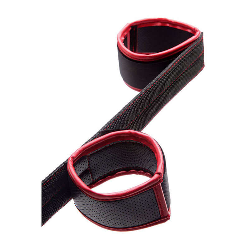 Adam & Eve Scarlet Couture Spreader Bar - Black/Red Restraint
